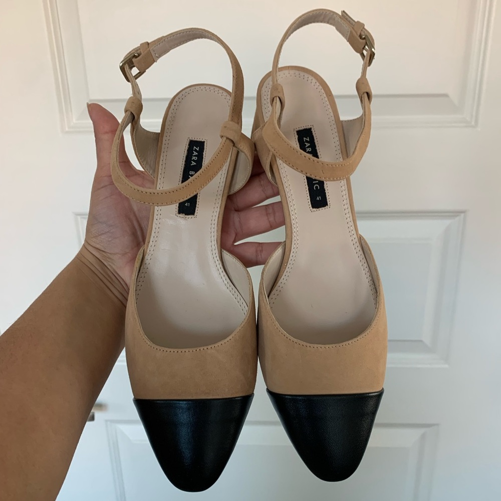 Cap toe heels